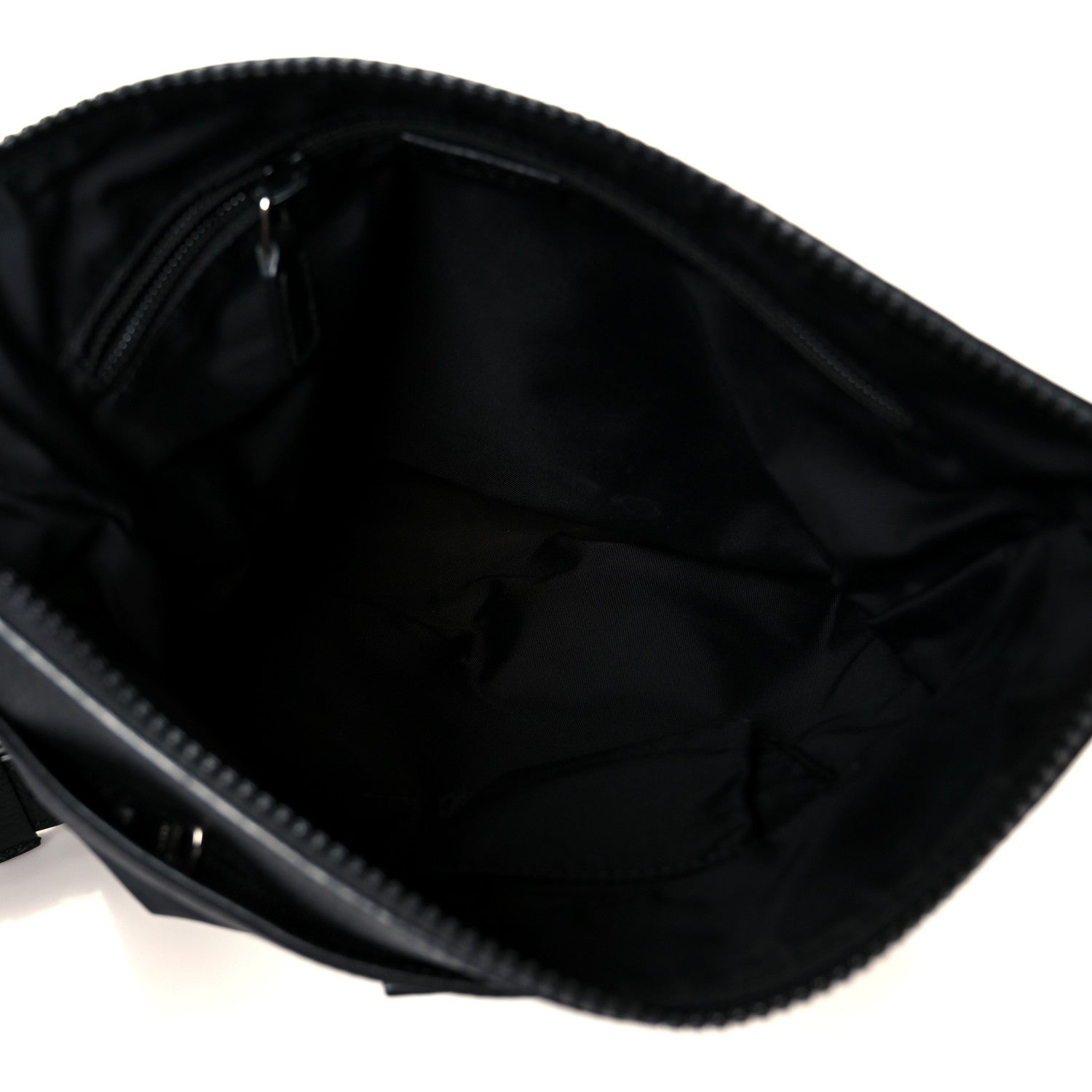 Gucci Nylon Monogram Dollar Calfskin Flat Messenger Bag Black 5 of 11