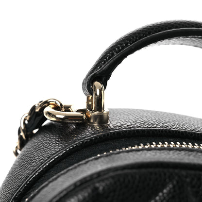 Chanel Caviar Quilted CC Mini Classic Backpack Black 12 of 13