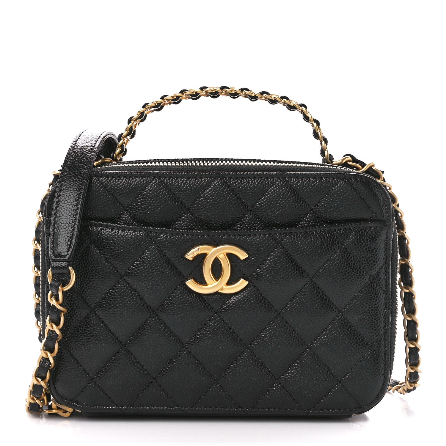 Chanel Caviar Quilted Small Pick Me Up Vanity Case Black 1 of 11
