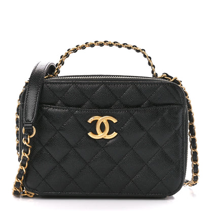 Chanel Caviar Quilted Small Pick Me Up Vanity Case Black 1 of 11