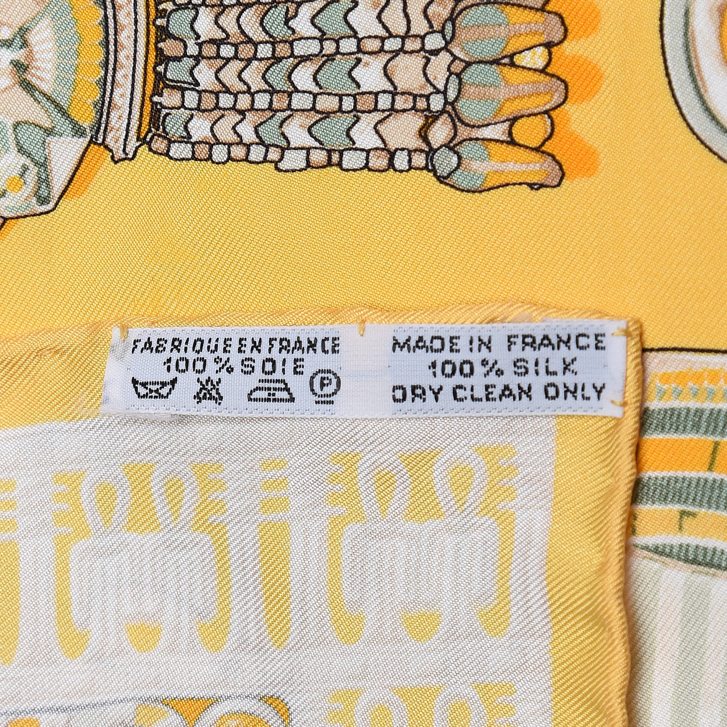 Hermes Silk Tutankhamun Pocket Square Scarf 5 of 6