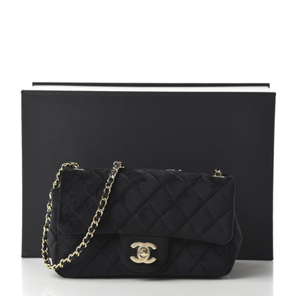 Chanel Velvet Quilted Mini Rectangular Pearl Crush Flap Black 11 of 11
