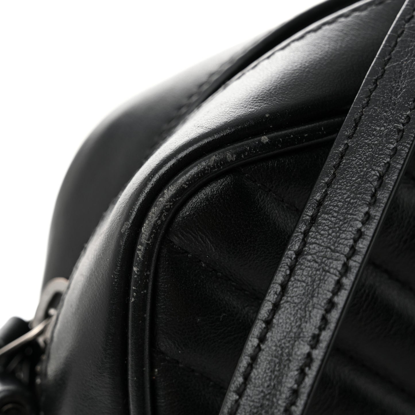 Calfskin Matelasse Monogram Lou Camera Bag Black