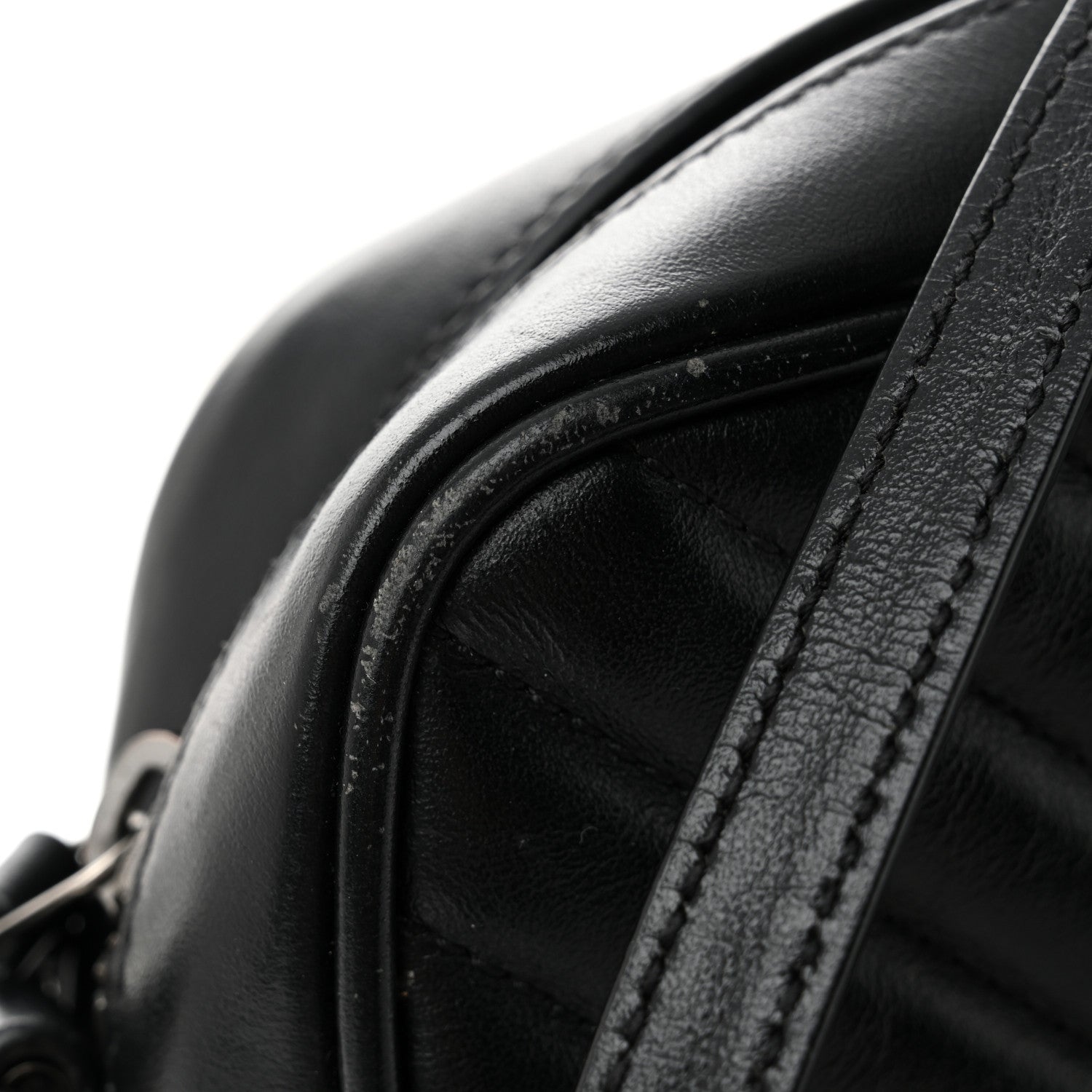 Saint Laurent Calfskin Matelasse Monogram Lou Camera Bag Black 11 of 12