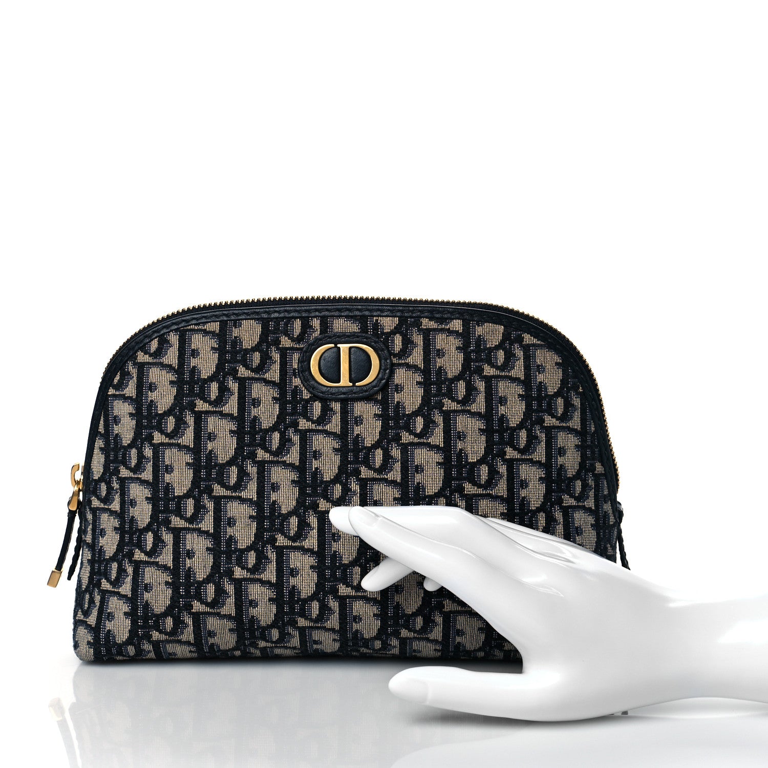 Christian Dior Oblique 30 Montaigne Cosmetic Pouch Blue 2 of 9