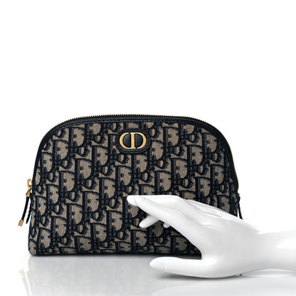 Christian Dior Oblique 30 Montaigne Cosmetic Pouch Blue 2 of 9