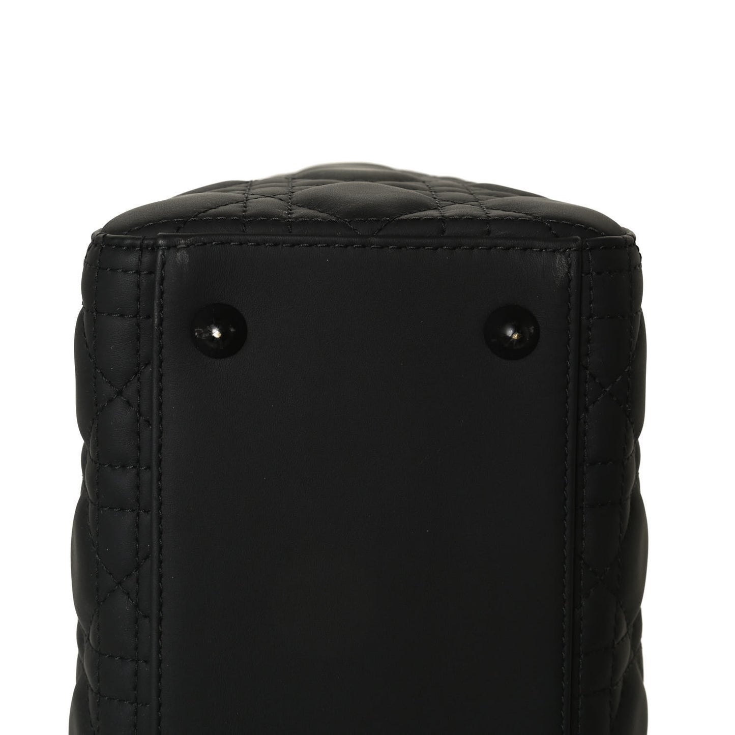 Ultra Matte Calfskin Cannage Large Lady Dior Black