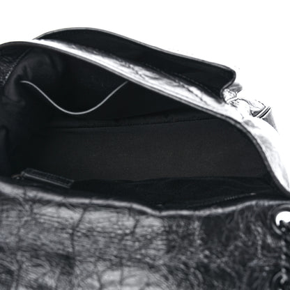 Saint Laurent Crinkled Calfskin Matelasse Monogram Medium Niki Chain Satchel Black 5 of 10