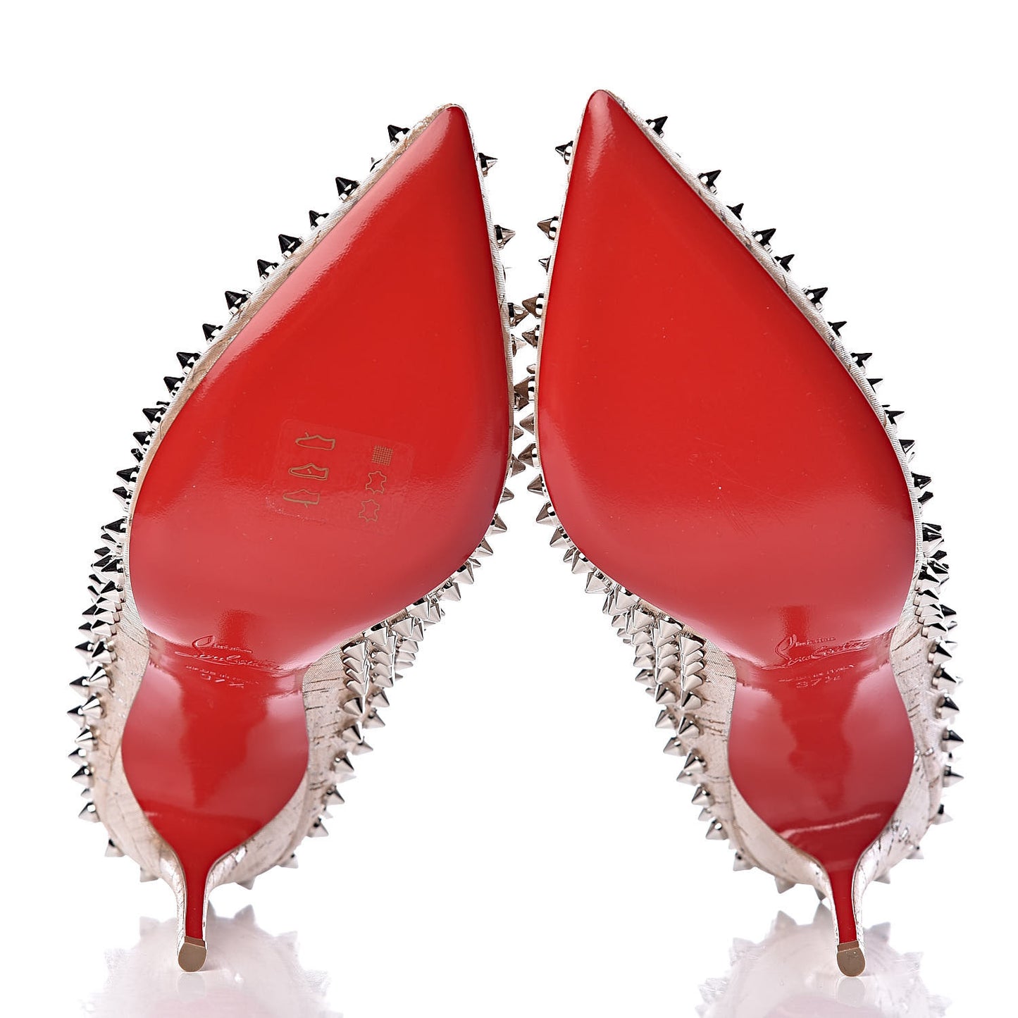 Cork Pepite Follies Spikes 100 Pumps 37.5 Silver
