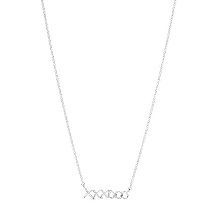 Tiffany Sterling Silver Paloma's Graffiti Love and Kisses Pendant Necklace 1 of 5