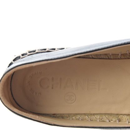 Chanel Lambskin CC Espadrilles 36 Black 8 of 10
