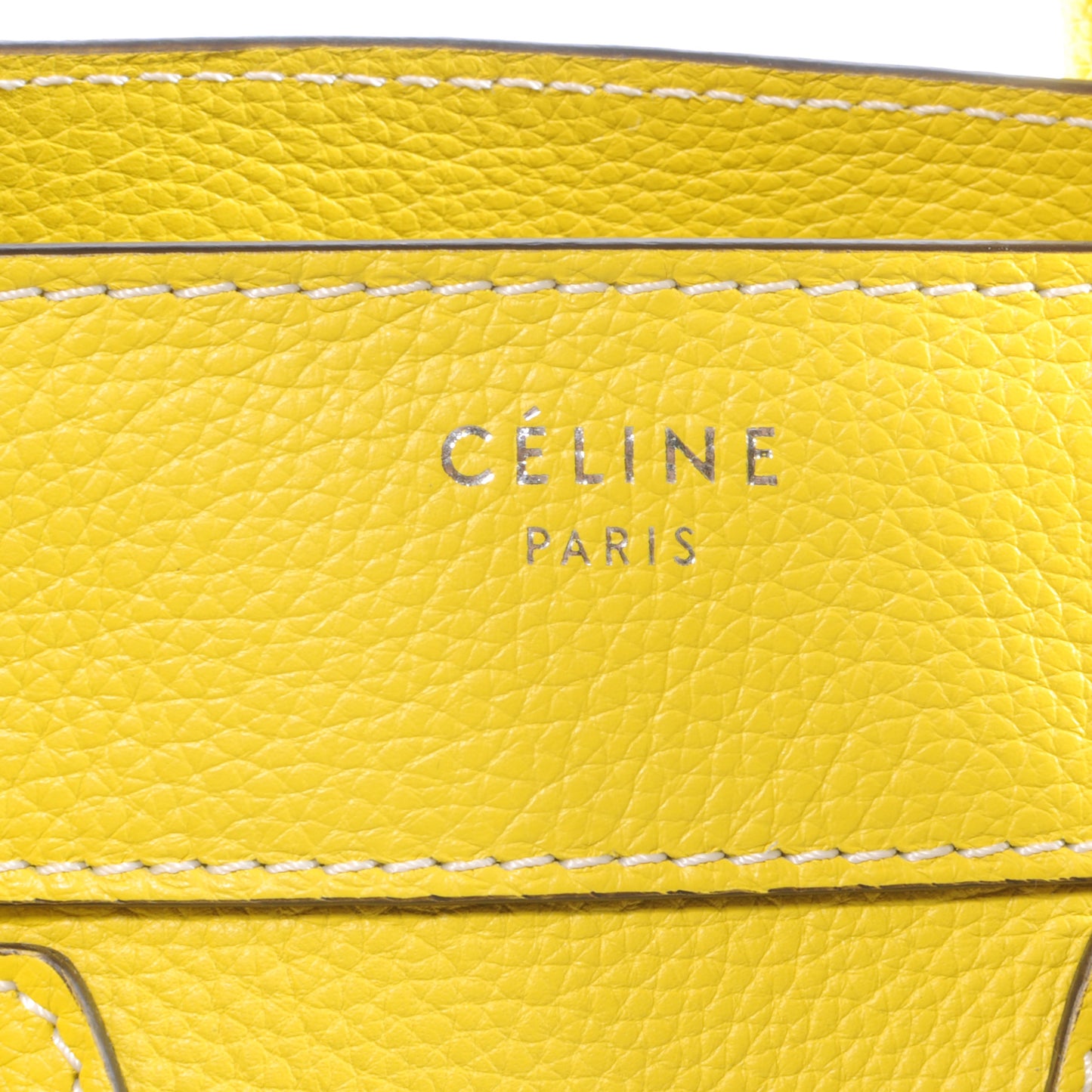 Drummed Leather Micro Luggage Bag Citron