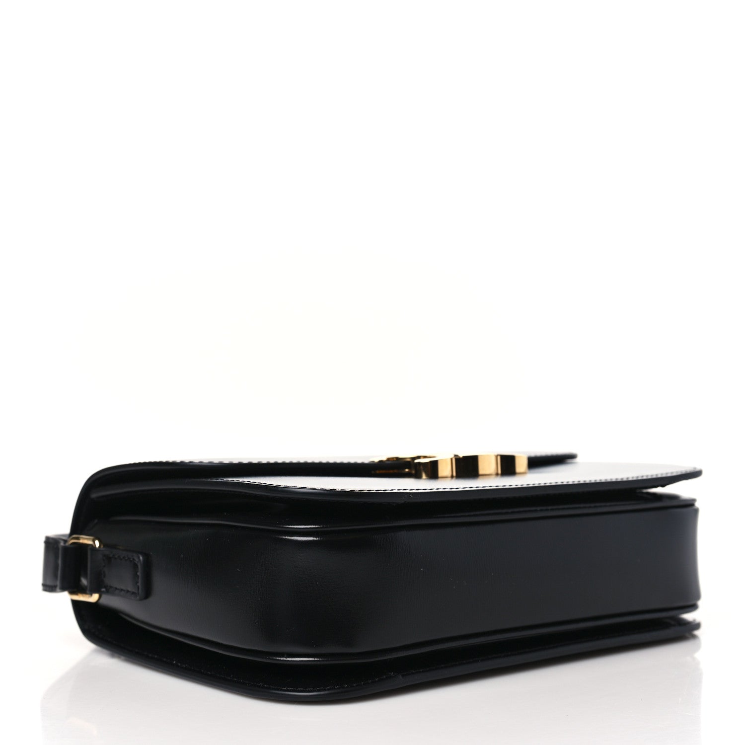 Celine Shiny Calfskin Medium Triomphe Black 4 of 10