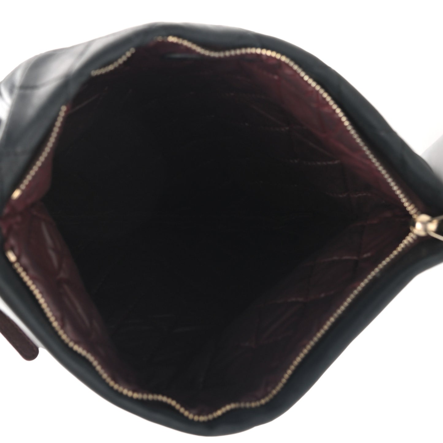 Lambskin Quilted CC Beauty Clutch Black