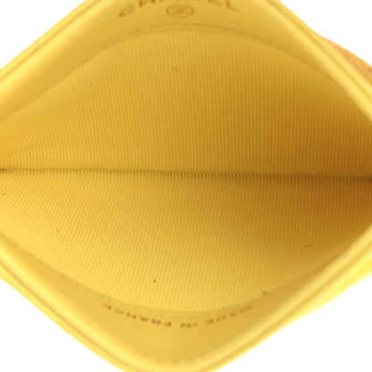 Chanel Caviar Quilted Card Holder Yellow 5 of 12