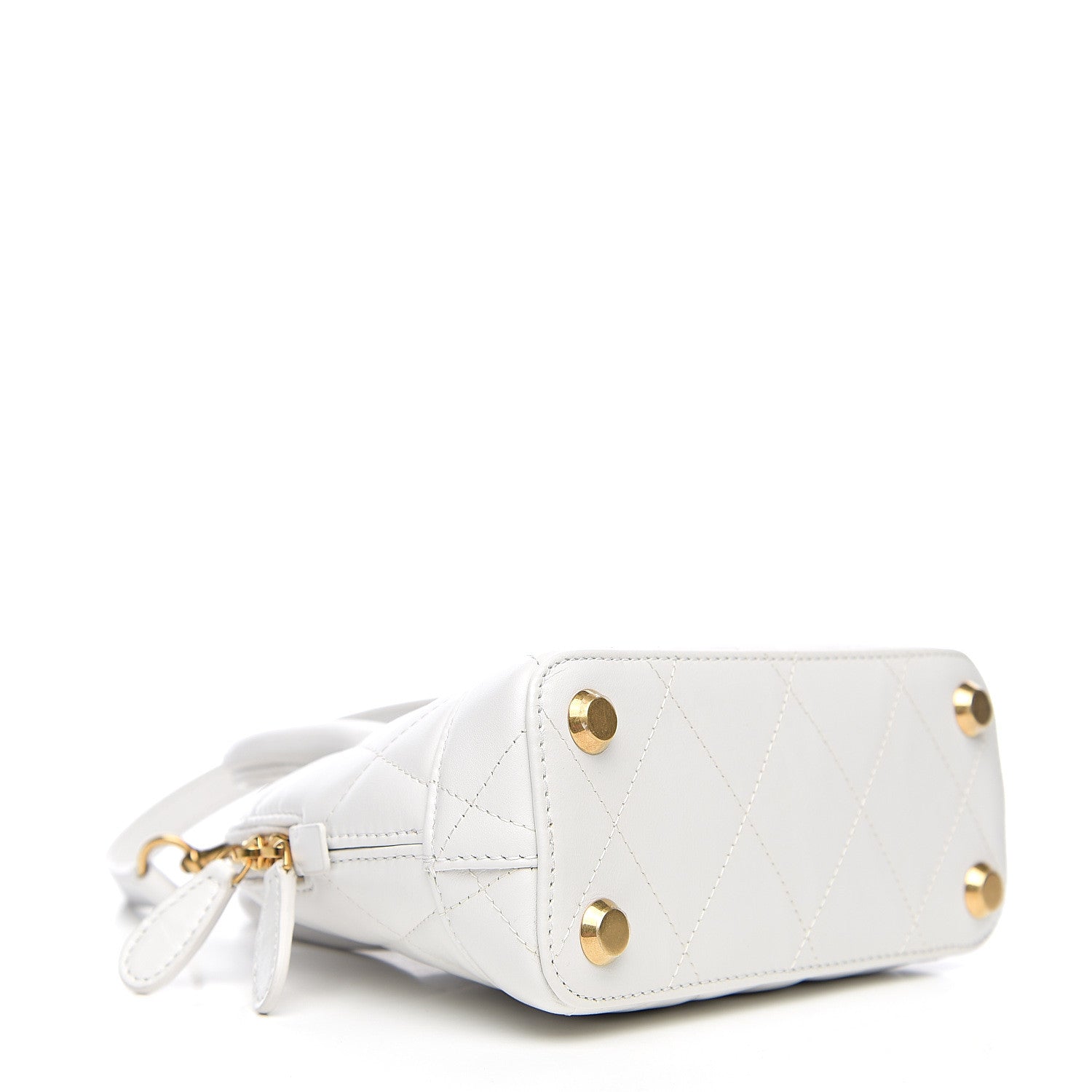 Balenciaga Nappa Calfskin Quilted XXS Ville Top Handle Bag White 3 of 8
