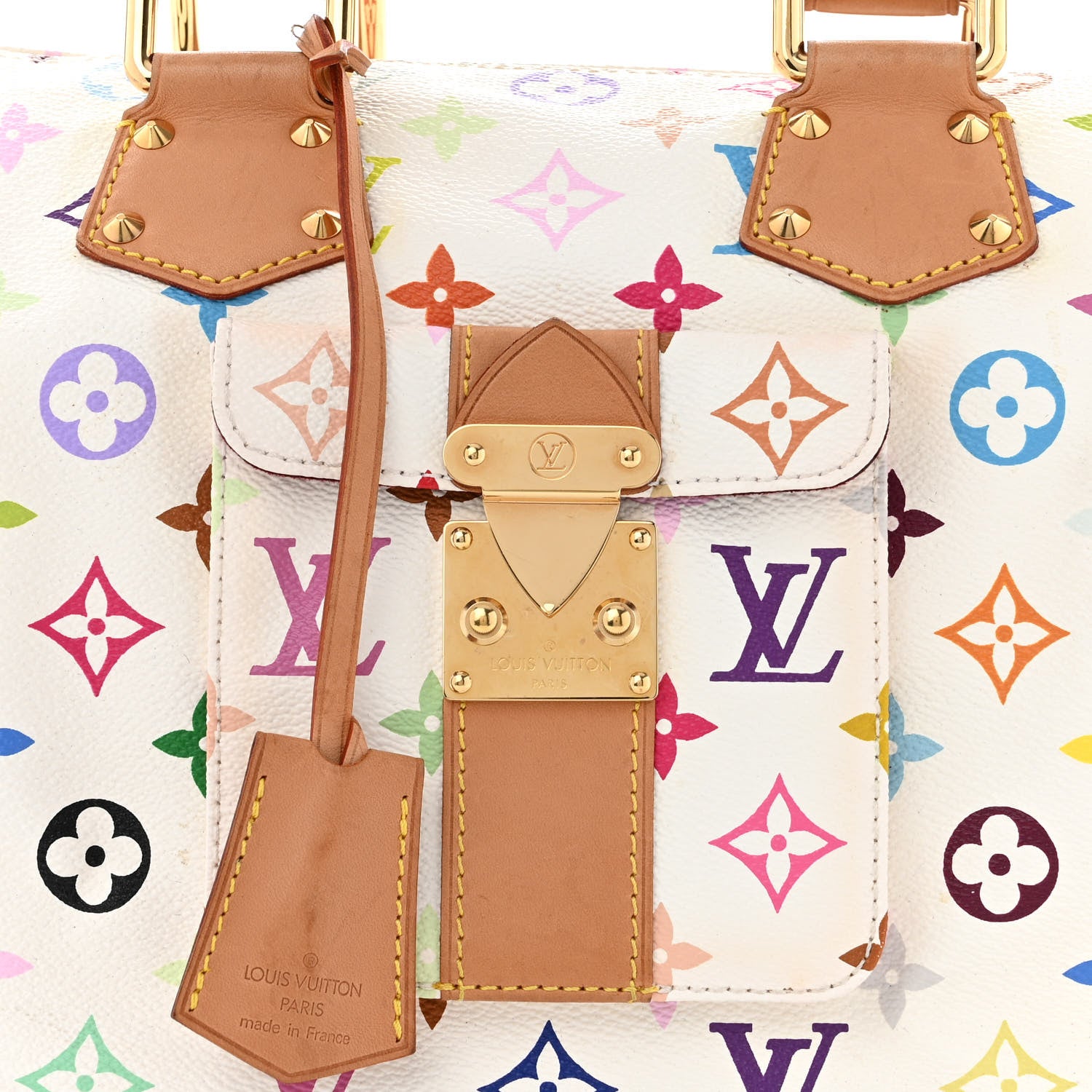 Louis Vuitton Monogram Multicolor Speedy 30 White 7 of 10