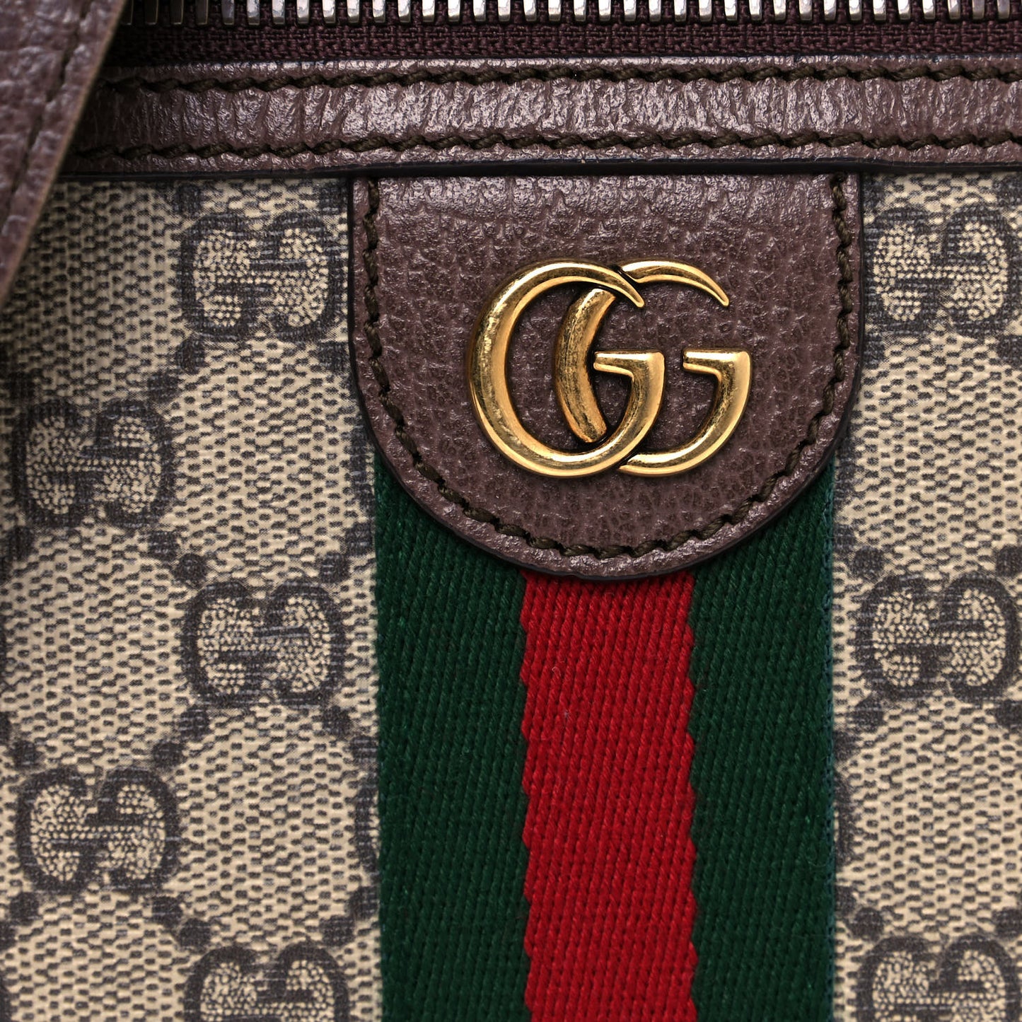 GG Supreme Monogram Web Mini Ophidia Messenger Brown