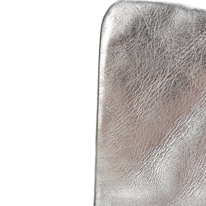 Chanel Metallic Aged Calfskin Quilted Jumbo Single Flap Silver 9 of 23