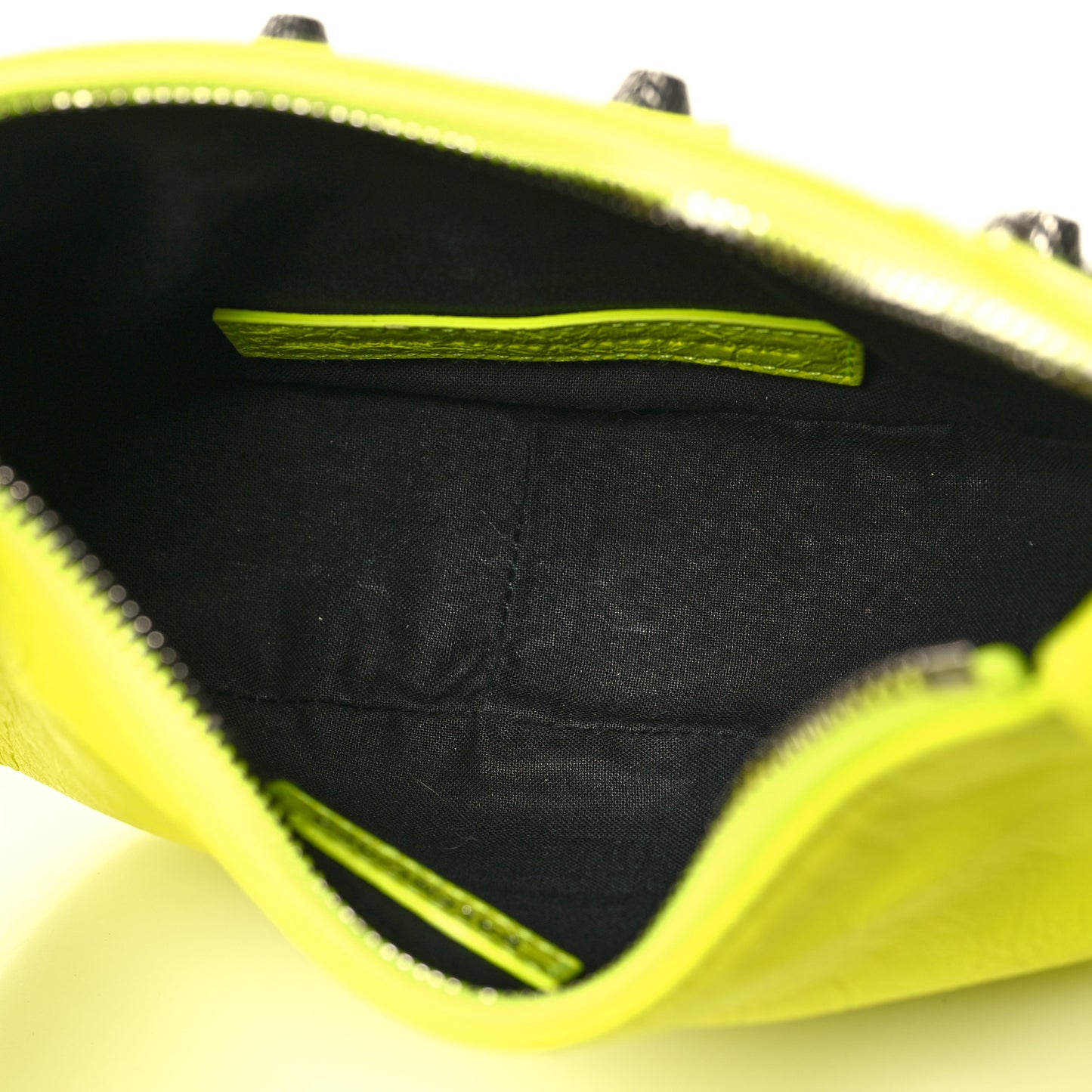 Agneau Arena Le Cagole Shoulder Bag XS Fluo Yellow