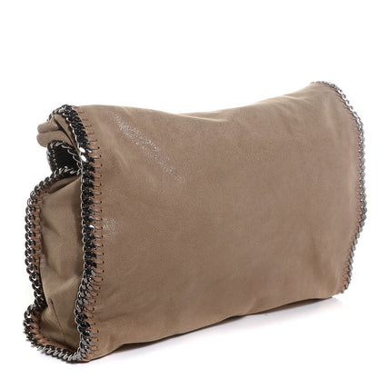 Stella McCartney Faux Leather Shaggy Deer Falabella Foldover Tote Taupe 4 of 11