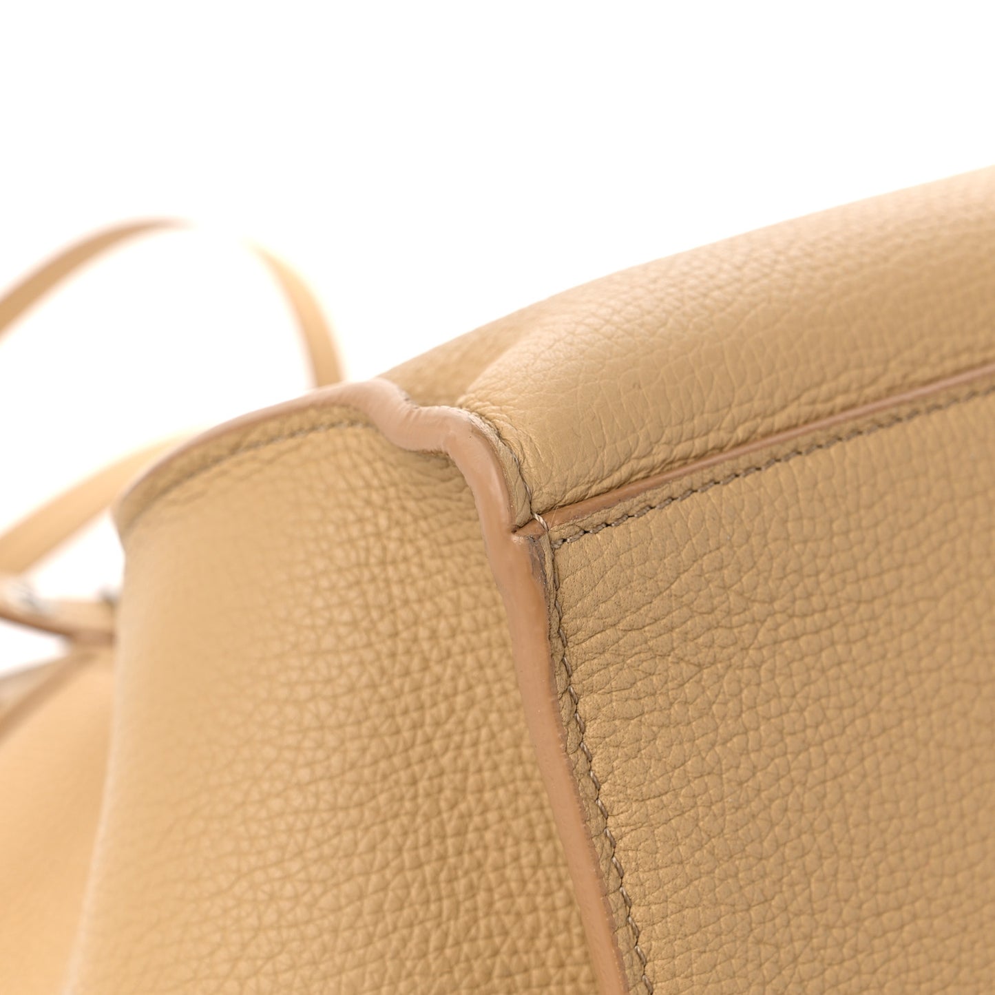 Supple Grained Calfskin Small Big Bag Sand
