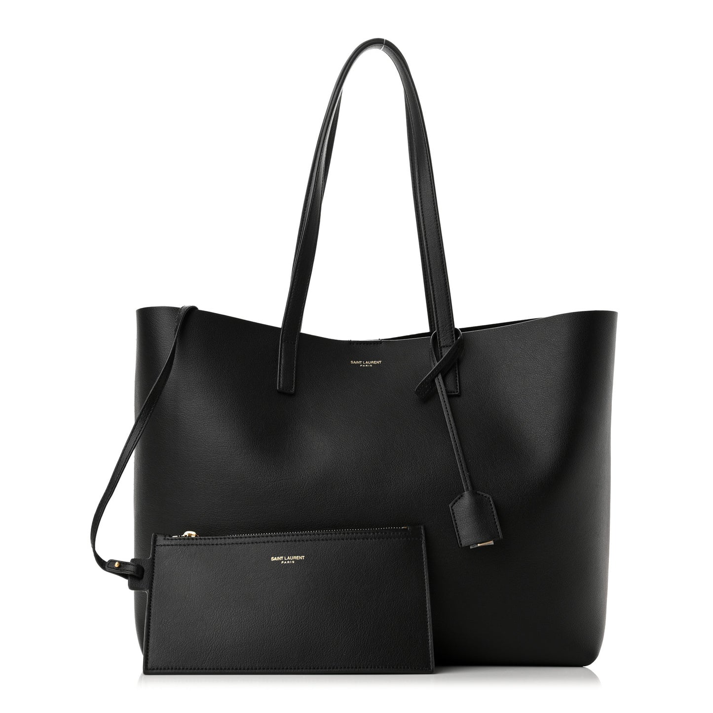 Calfskin Large Shopping Tote Black