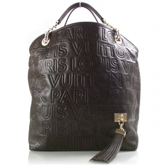 Monogram Embossed Whisper GM Chocolate