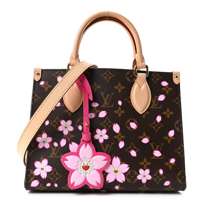 Louis Vuitton LV X TM Monogram Cherry Blossom Onthego PM Sakura Brown 1 of 9