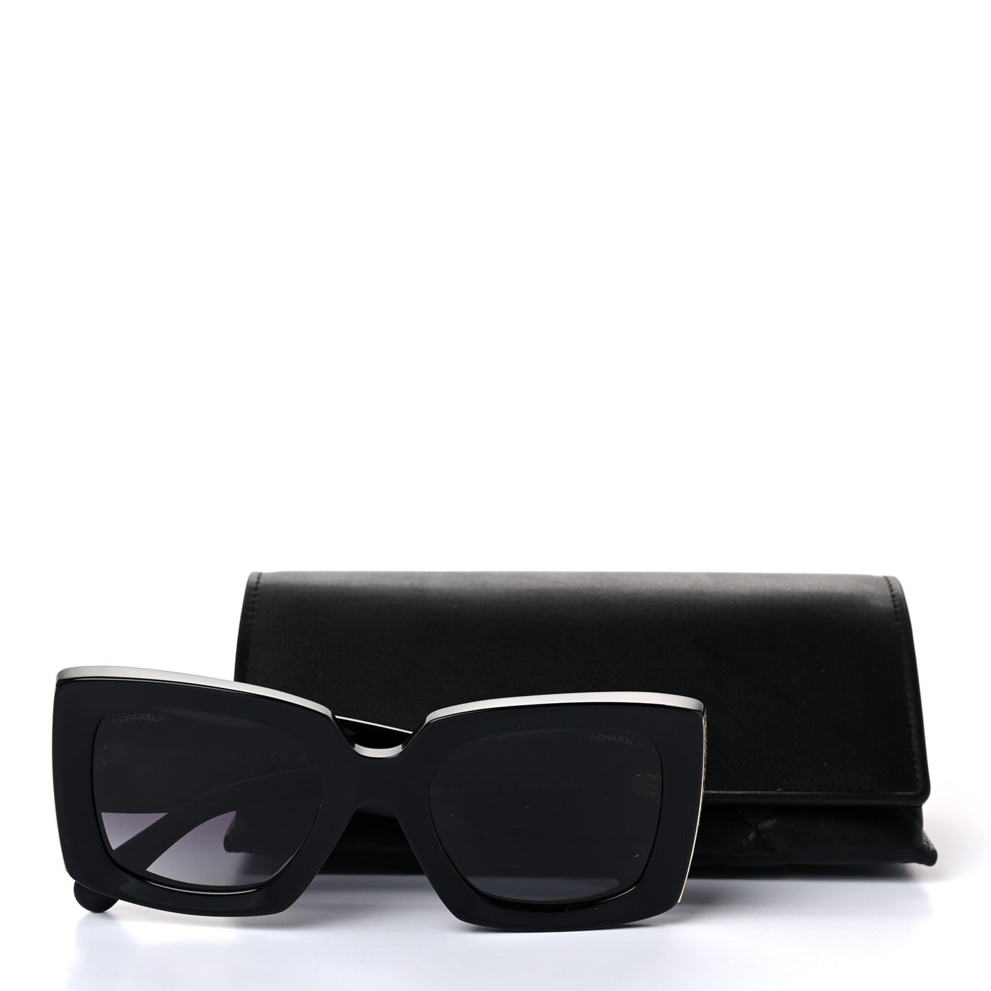 Acetate Rectangle Sunglasses 5435 Black