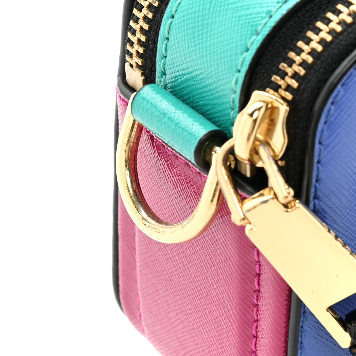 Saffiano Small Snapshot Camera Bag Academy Blue Multicolor