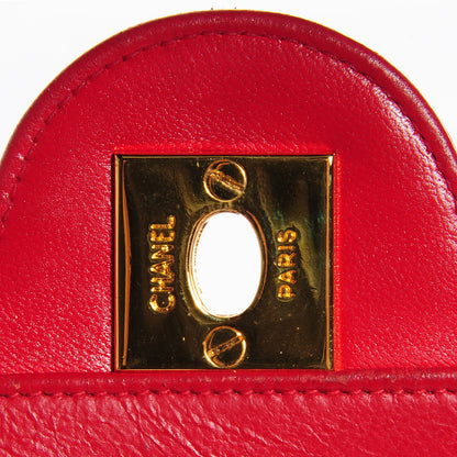 Chanel Lambskin Medium Single Flap Red 8 of 24
