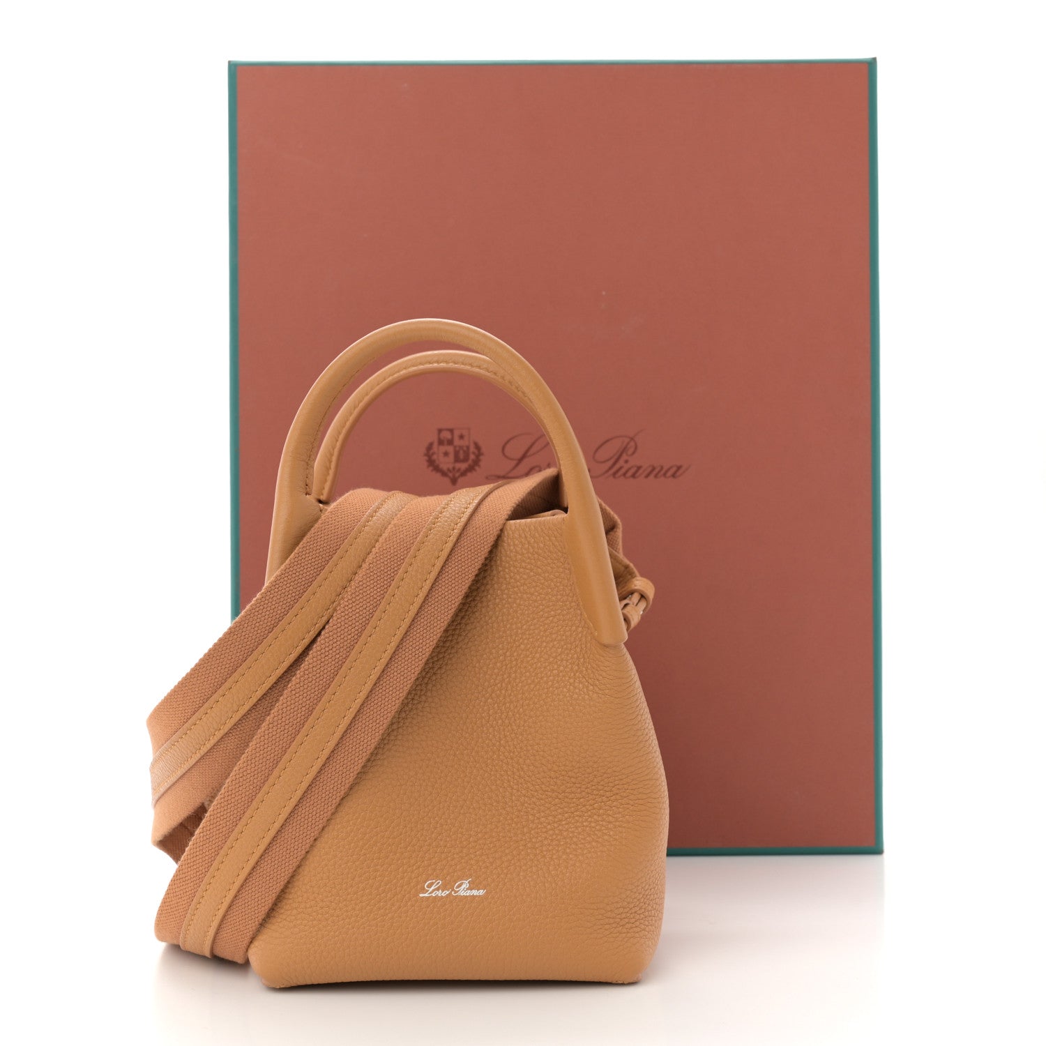 Loro Piana Grained Calfskin Micro Bale Bag Spiced Curry 10 of 10