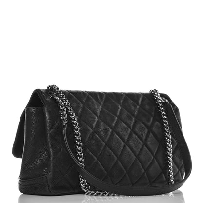 Chanel Iridescent Caviar Quilted Medium Lady Pearly Flap Black 3 of 16