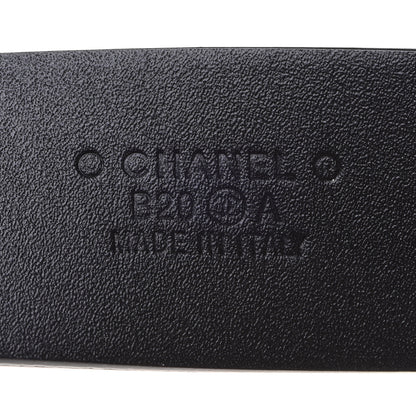 Chanel Calfskin Paris Button CC Belt 75 30 Black 5 of 7