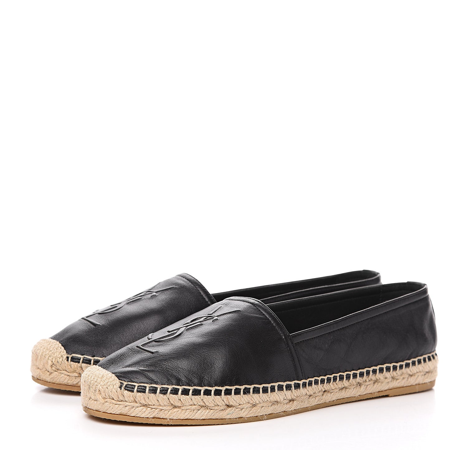 Lambskin Monogram Espadrilles 39.5 Black