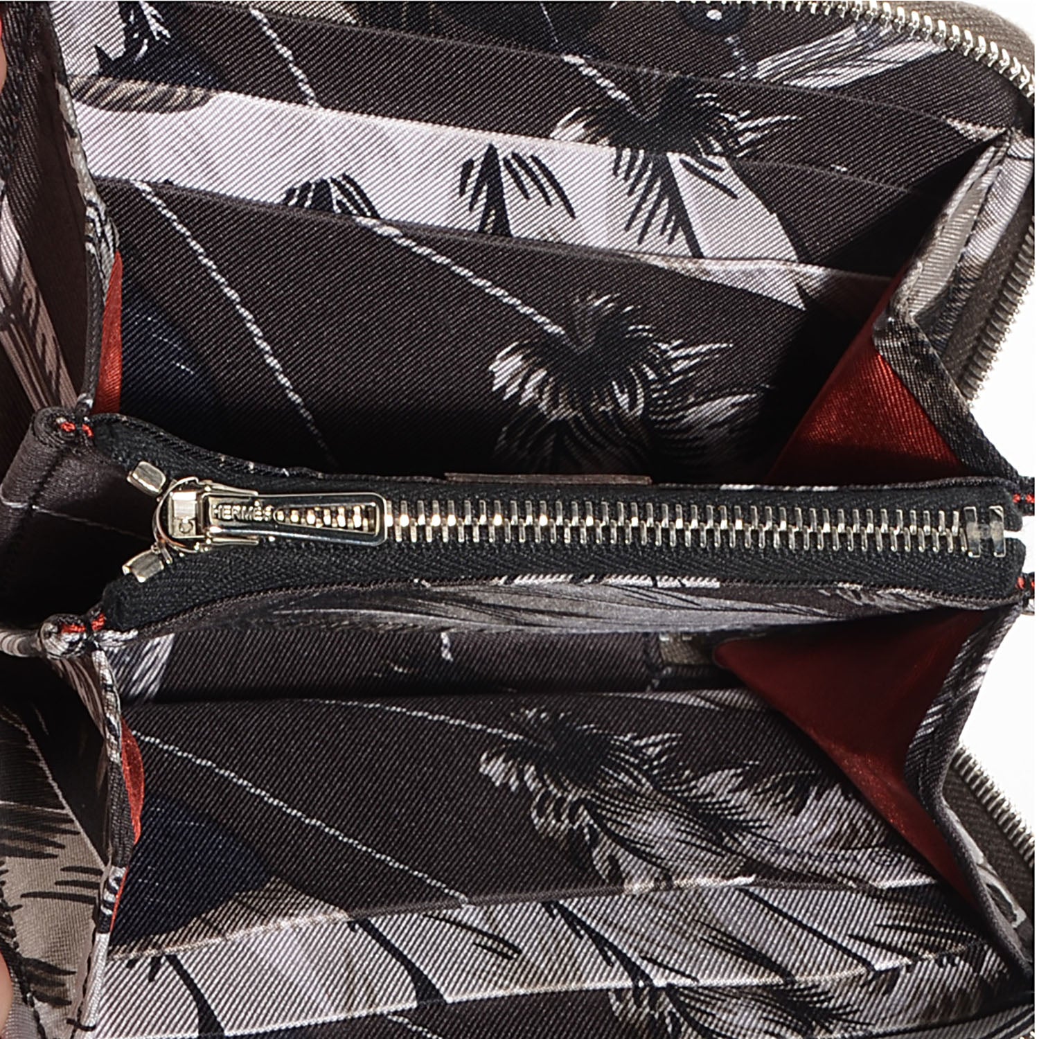 Hermes Epsom Silk'in Compact Wallet Etain 5 of 10