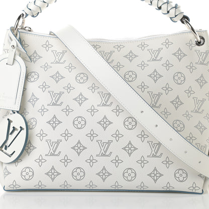 Louis Vuitton Mahina Beaubourg Hobo MM Snow Orage Blue 8 of 11