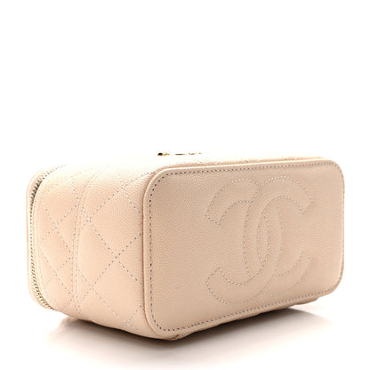 Chanel Caviar Quilted Trendy Handle Mini Vanity Light Beige 4 of 11