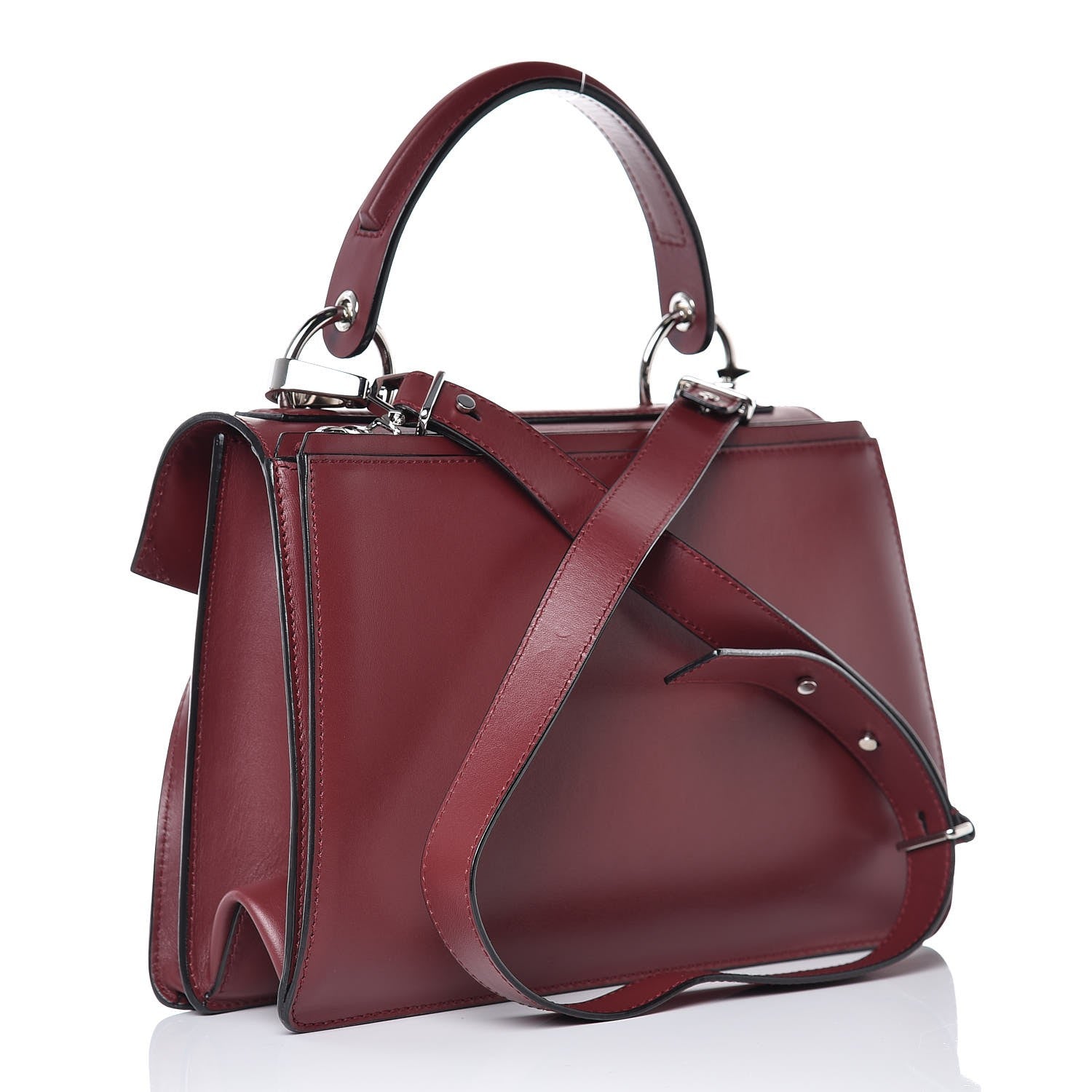 Proenza Schouler Calfskin Medium Hava Top Handle Bag Garnet 3 of 9