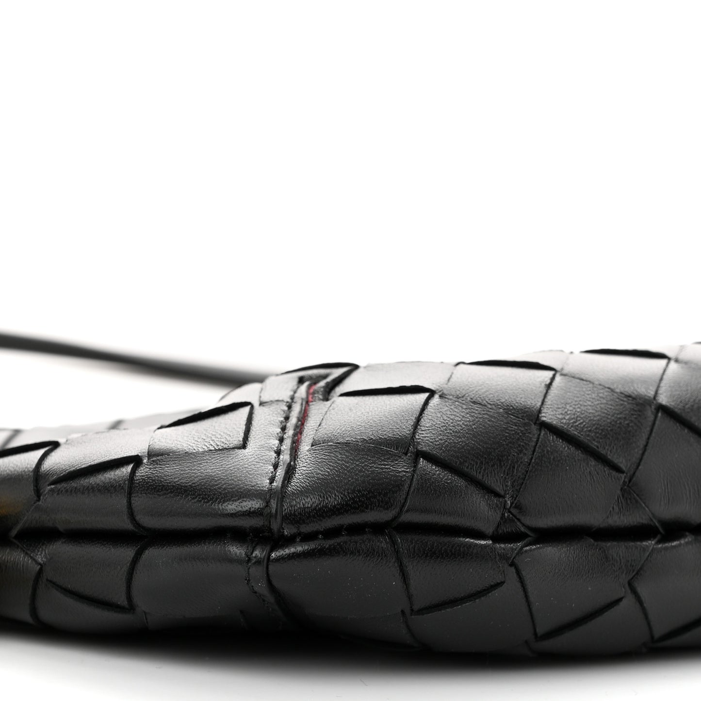 Nappa Intrecciato Mini Solstice Shoulder Bag Black