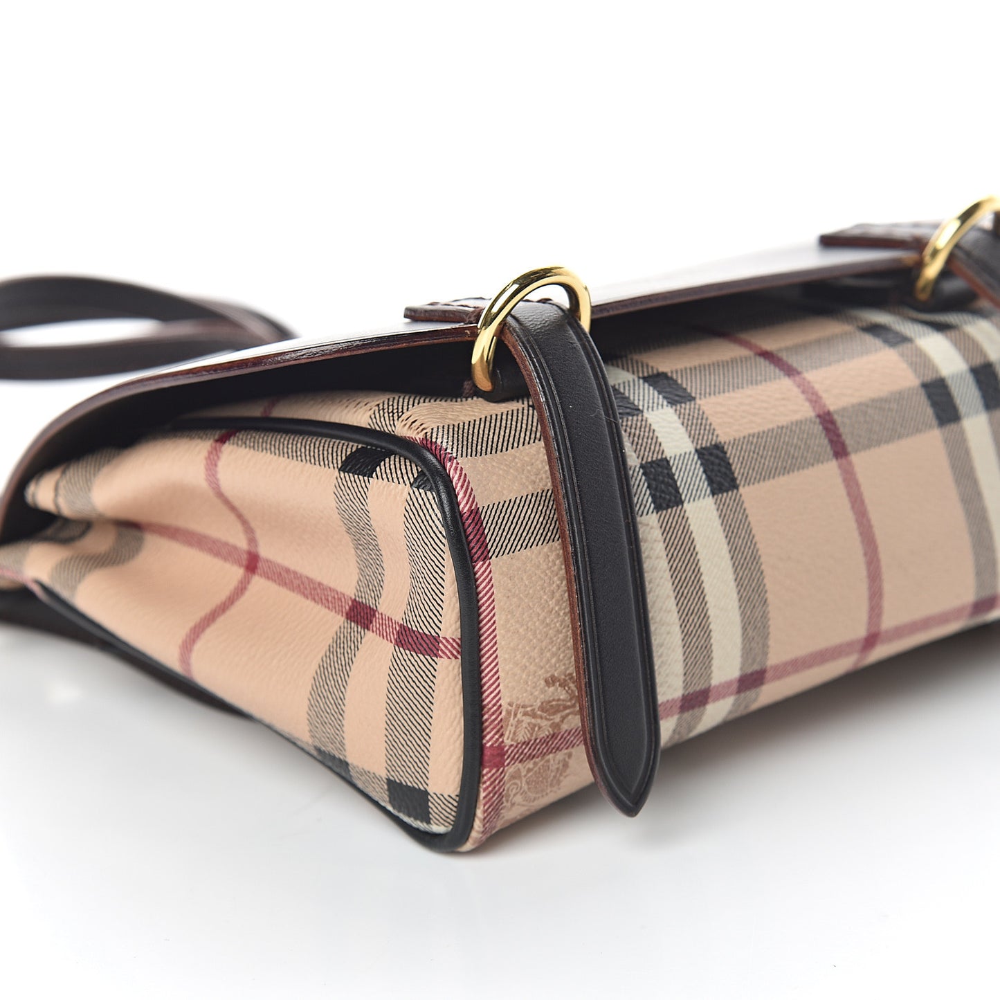 Haymarket Check Baby Bridle Saddle Bag Dark Clove Brown