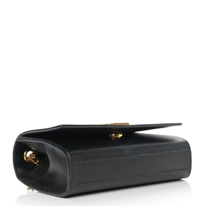 Saint Laurent Grain De Poudre Small Monogram Kate Satchel Black 4 of 12