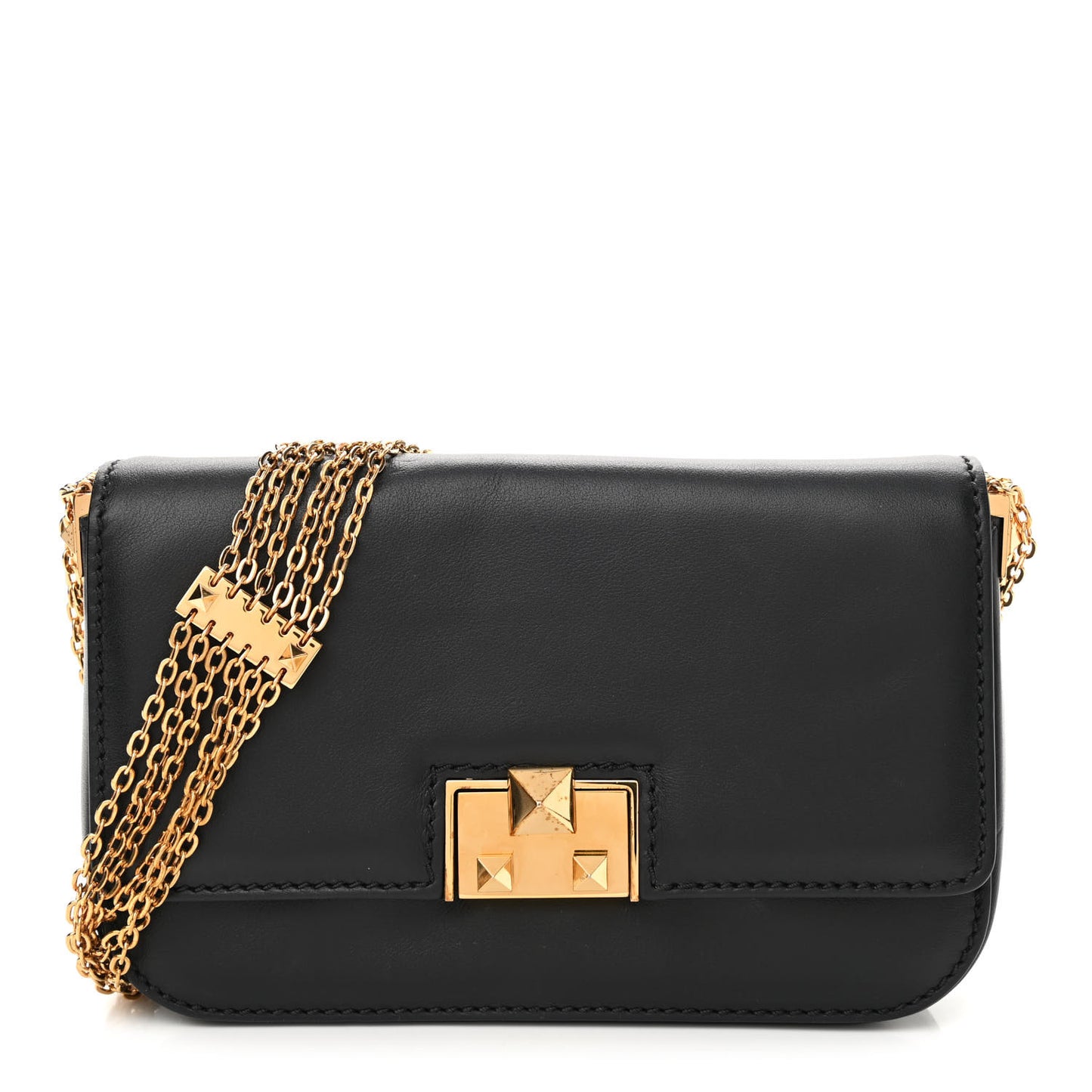 Vitello Multichain Shoulder Bag Black