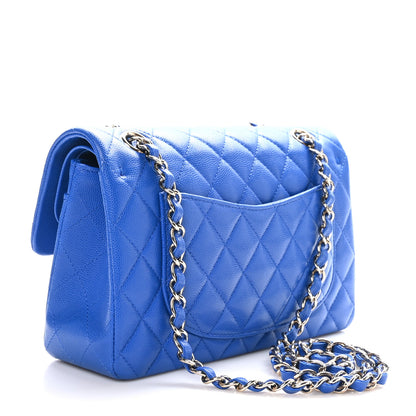 Chanel Caviar Quilted Small Double Flap Blue 3 of 10