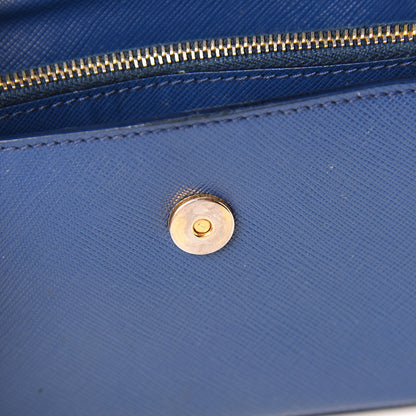 Prada Saffiano Box Clutch Bleuette 9 of 11