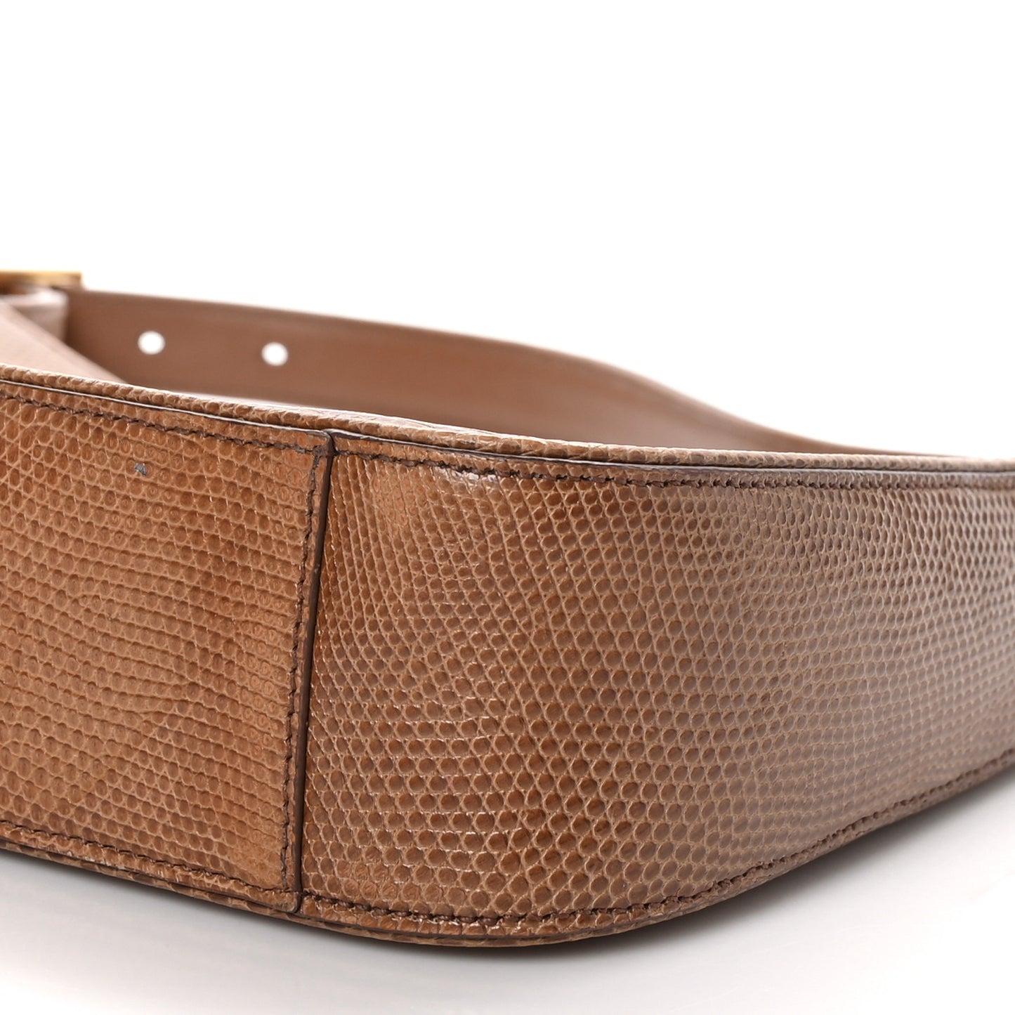Calfskin Lizard Embossed LE 5 A 7 Hobo Brown