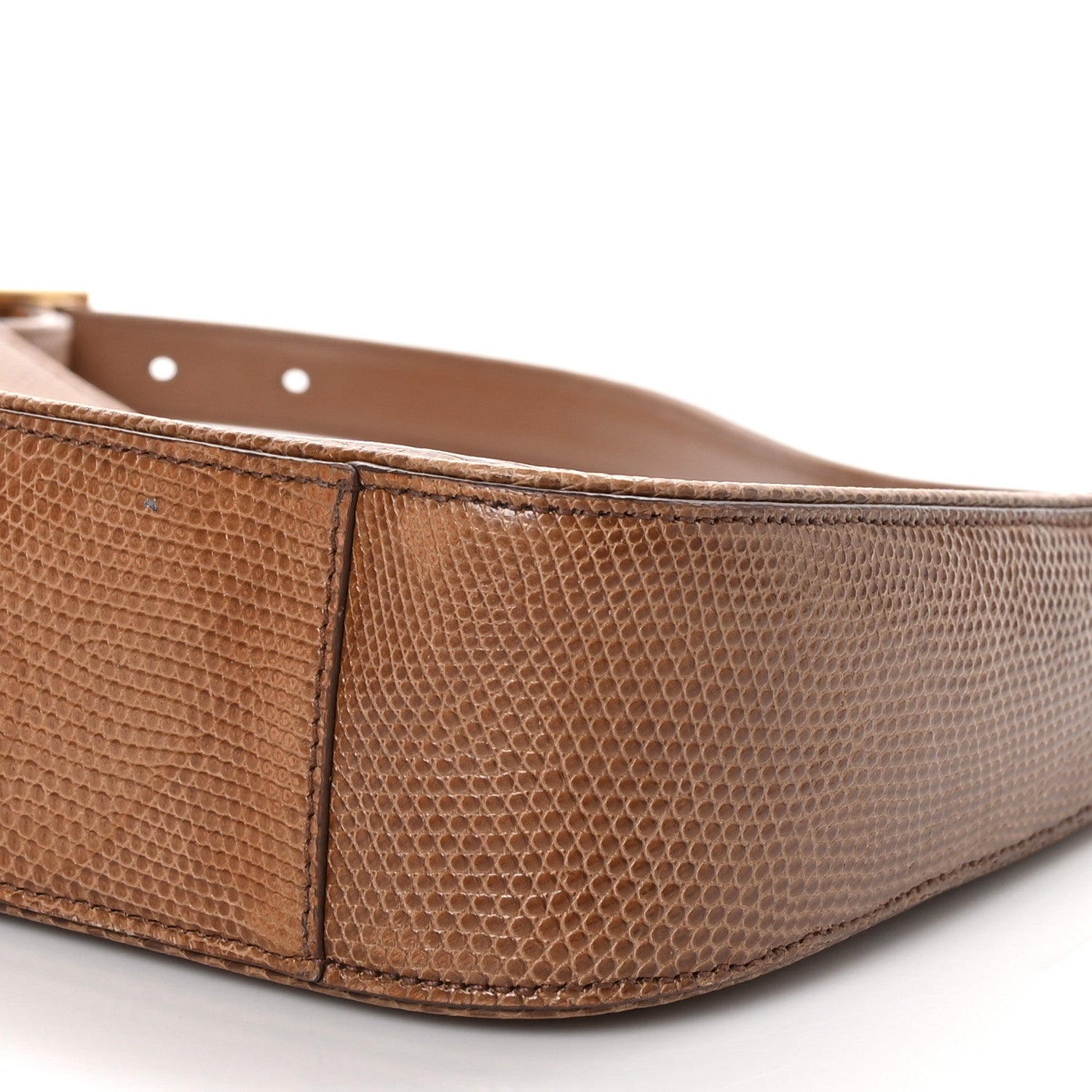Saint Laurent Calfskin Lizard Embossed LE 5 A 7 Hobo Brown 9 of 11