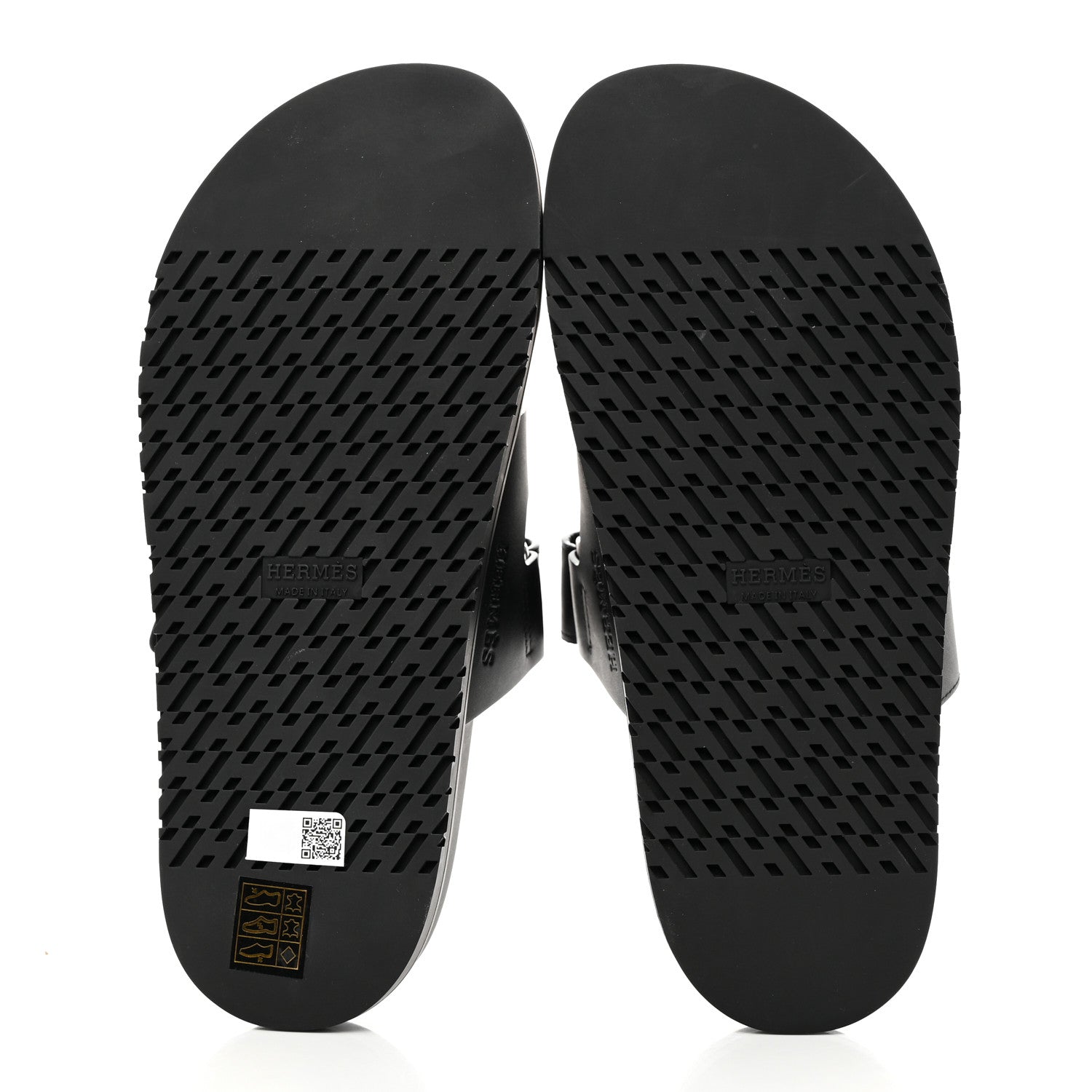 Hermes Calfskin Womens Chypre Sandals 38 Black 5 of 9