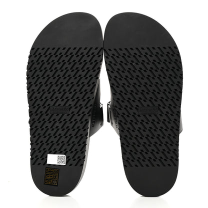 Hermes Calfskin Womens Chypre Sandals 38 Black 5 of 9
